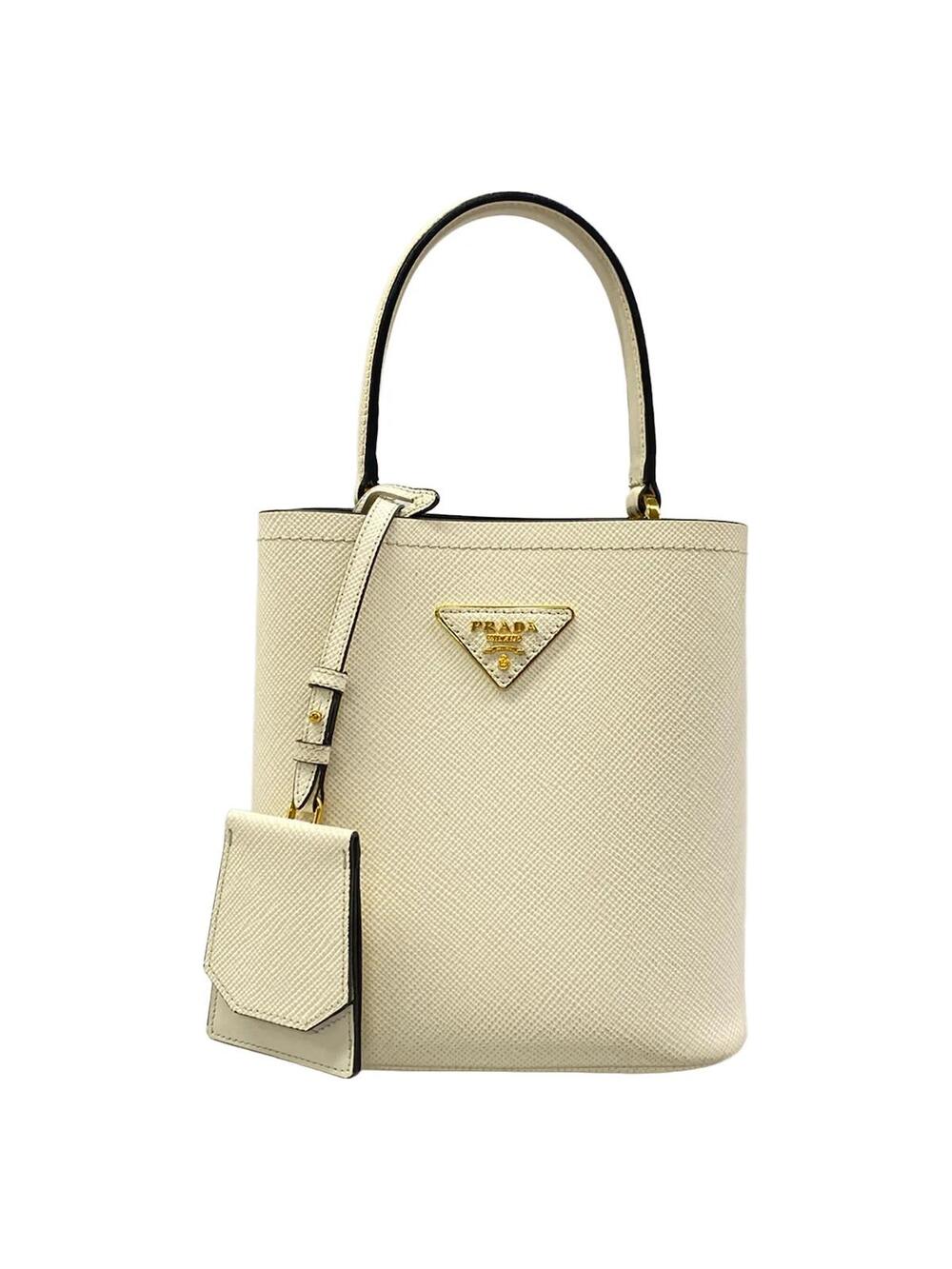 Prada Pannier Small White Saffiano Cuir #366018P14B